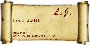 Locz Judit névjegykártya